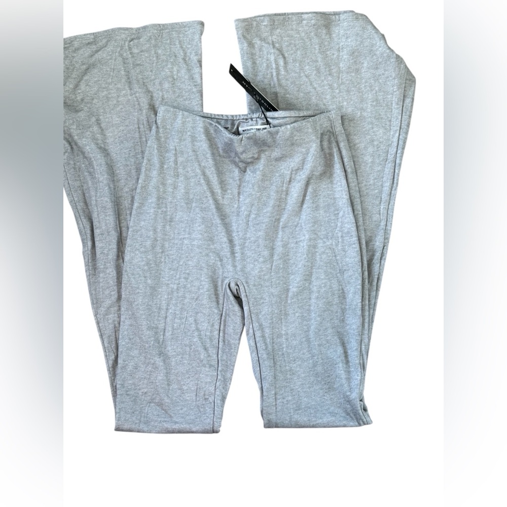 My Outfit online gray wide leg pant Large NWT